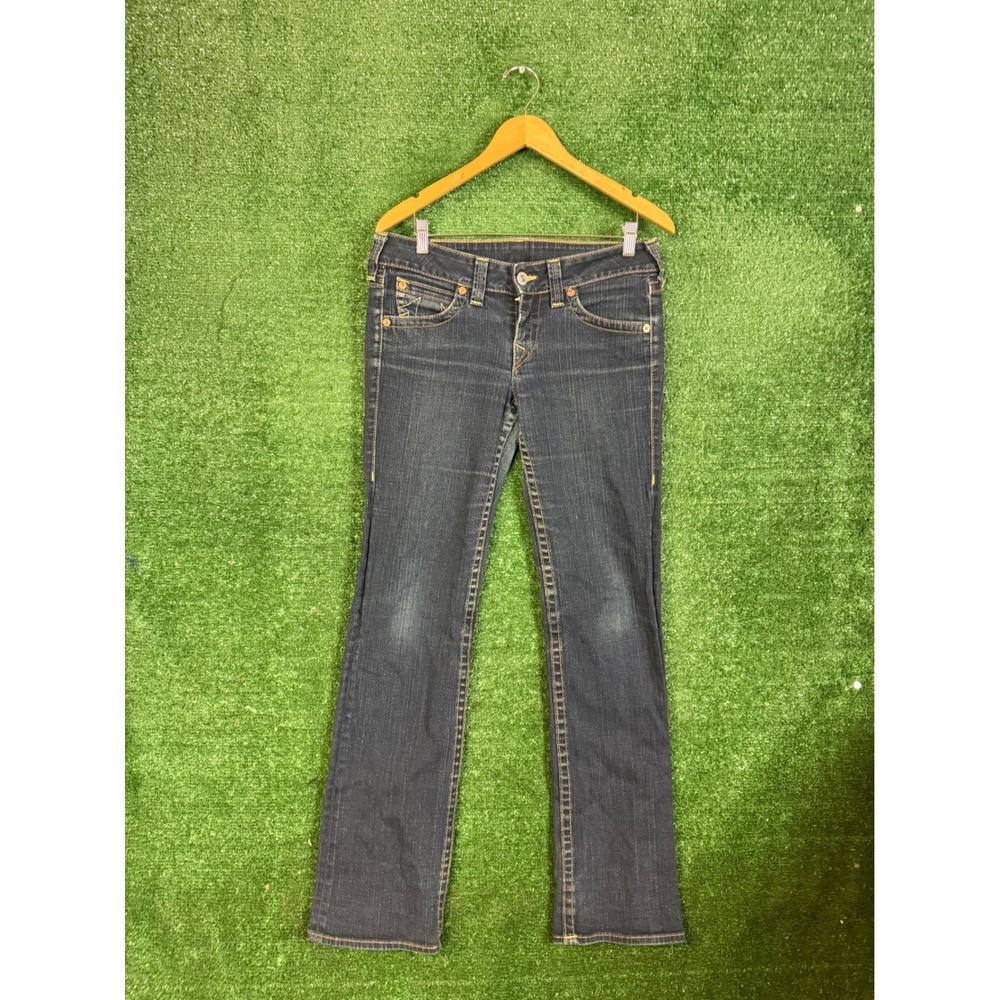 True Religion World Tour Johnny Bootcut Jeans Women's Size 32 Dark Wash Denim
